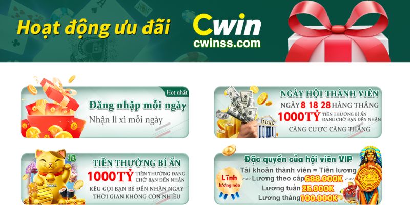 Nhiều phần quà hấp dẫn đang chờ bạn nhặt mỗi ngày